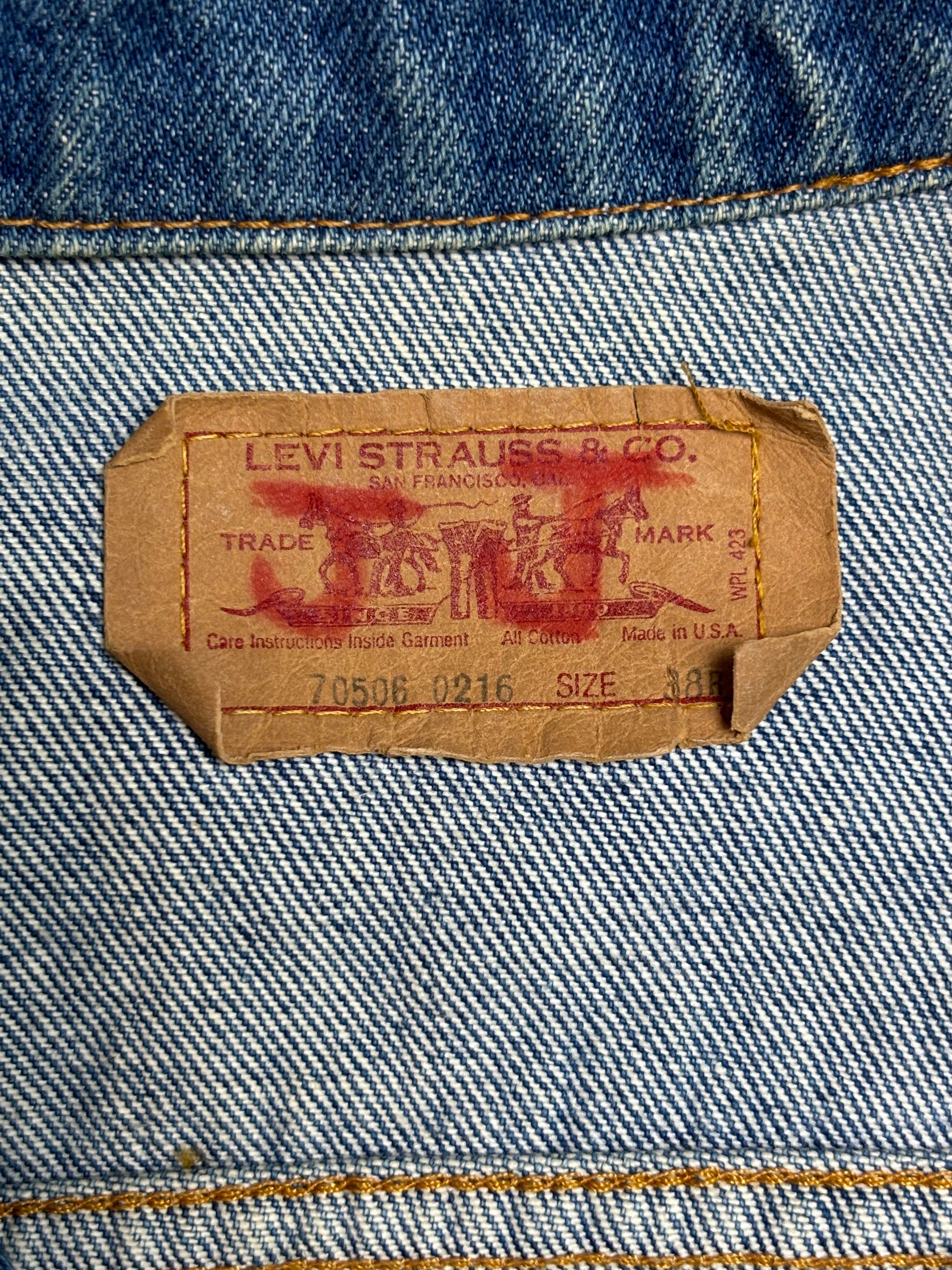 '80s Vintage Levis Blue Denim Trucker Jkt - MED