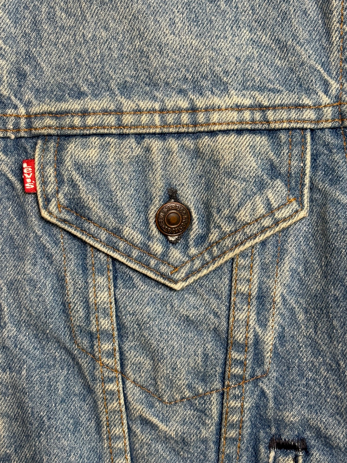 '80s Vintage Levis Blnkt Lined Jean Jkt - XL