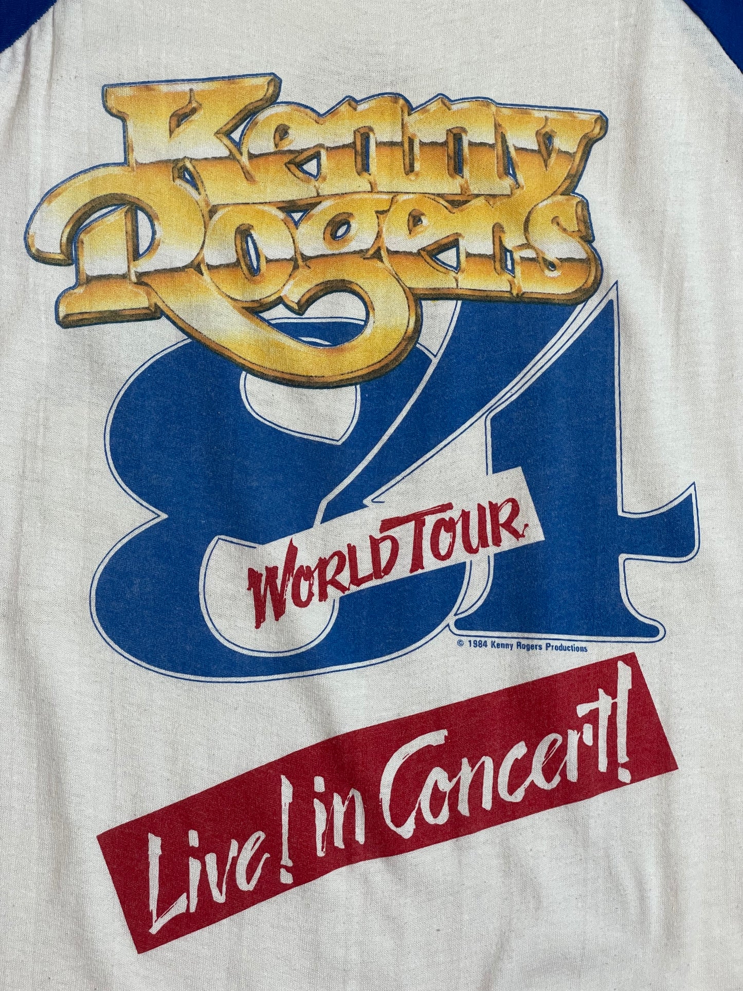 '84 Vintage Kenny Rogers World Tour Raglan T-Shirt - LRG