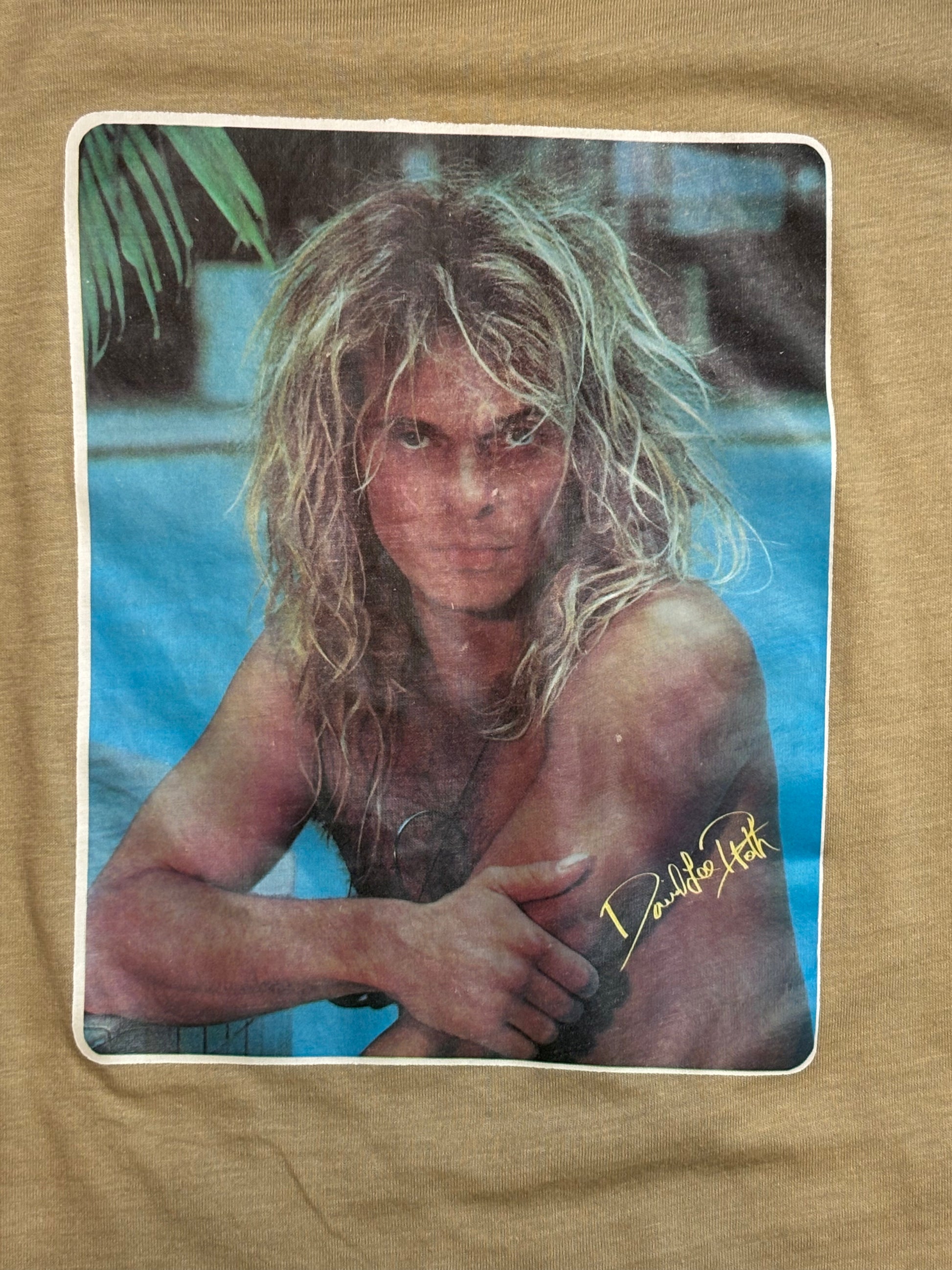 '80s Vintage David Lee Roth Iron-on Ringer T-Shirt - XS