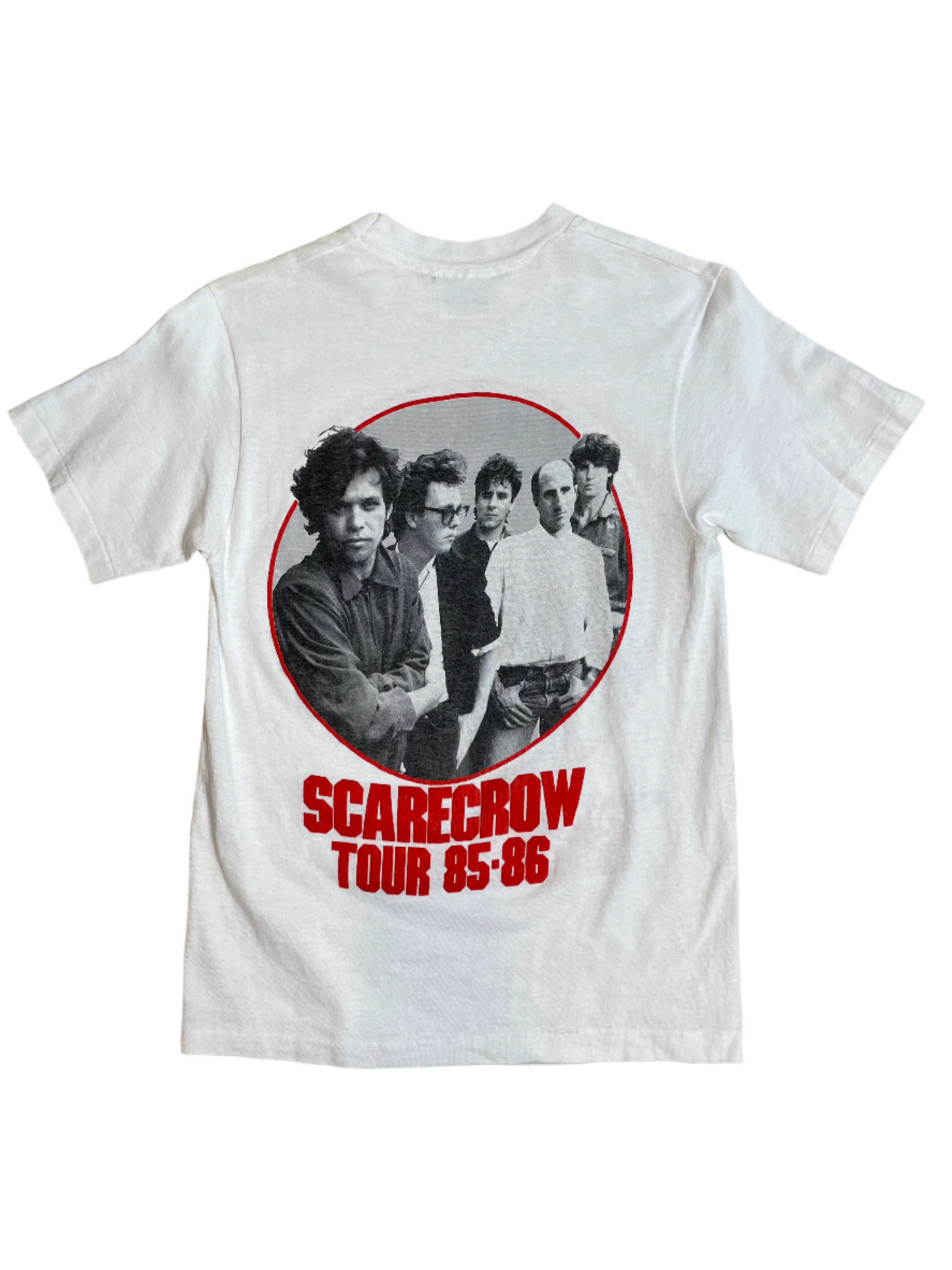 '85 Vintage John Cougar Mellencamp Scarecrow Wht T-Shirt - SM