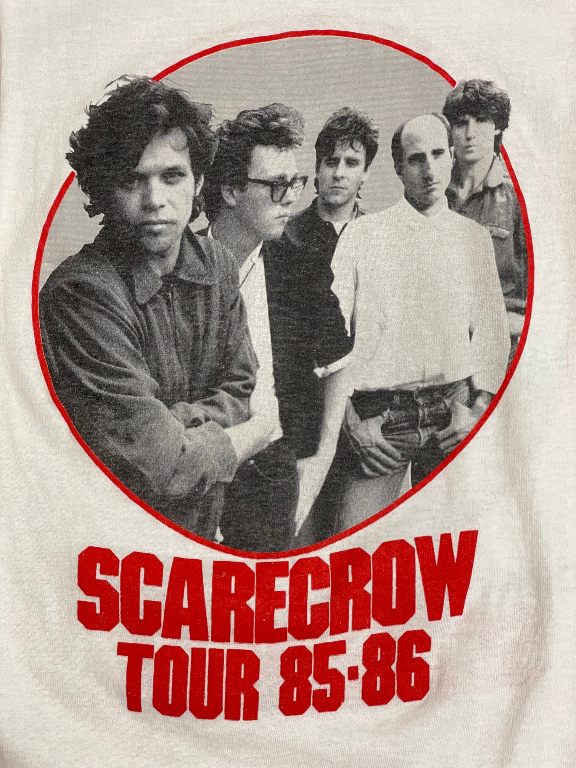 '85 Vintage John Cougar Mellencamp Scarecrow Wht T-Shirt - SM