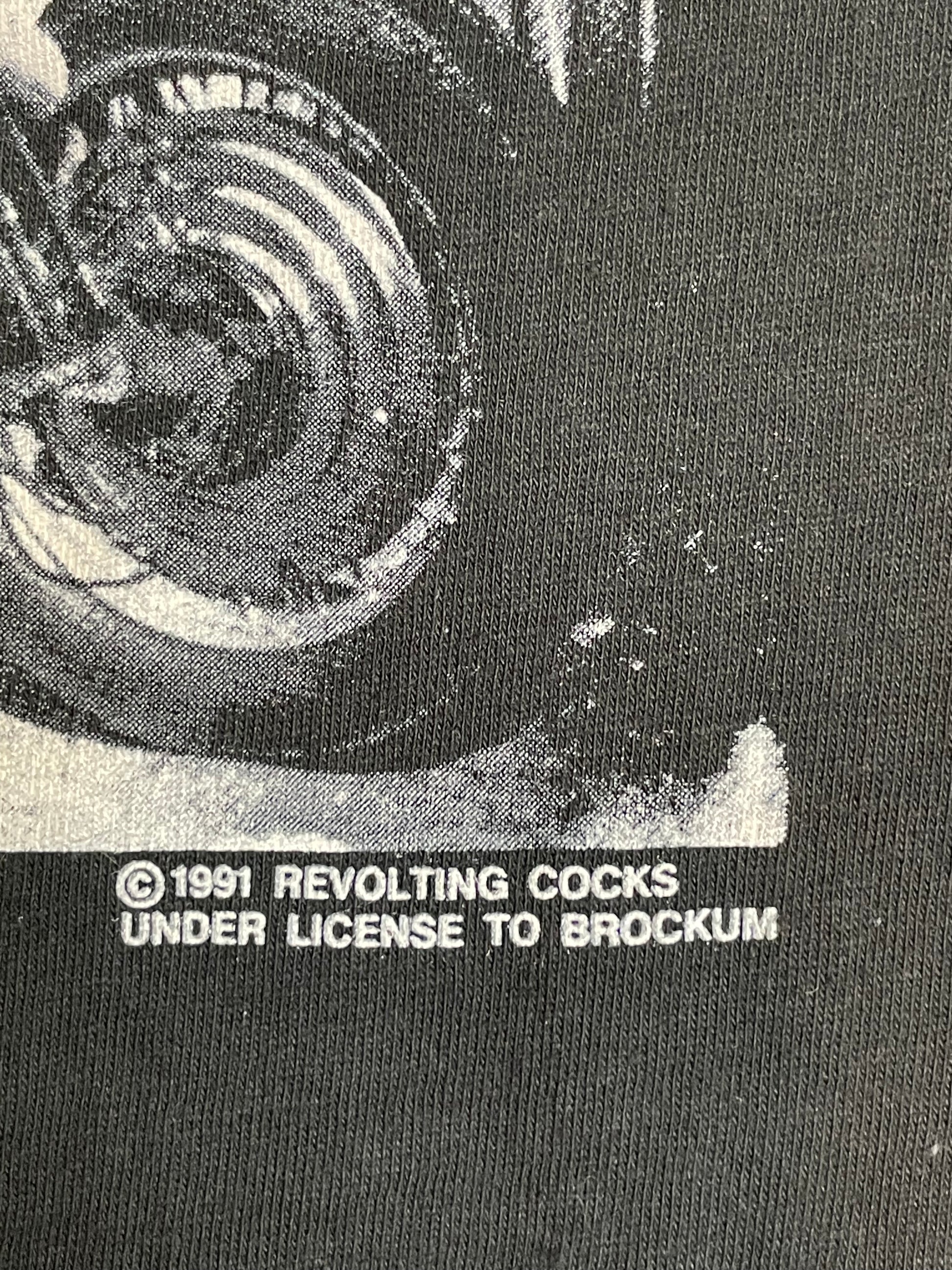 '91 Vintage Revolting Cocks Stainless Steel Blk T-Shirt - MED