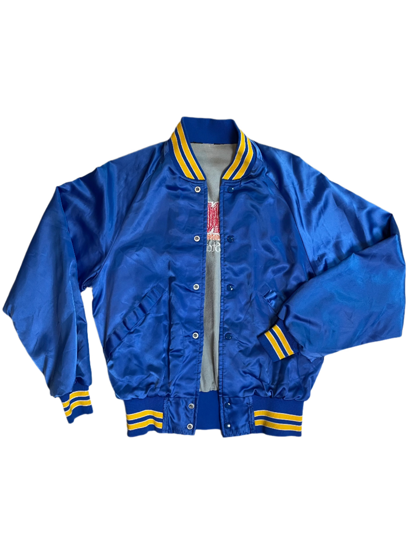 "WNFL" Blue Satin Bomber Jacket - LRG