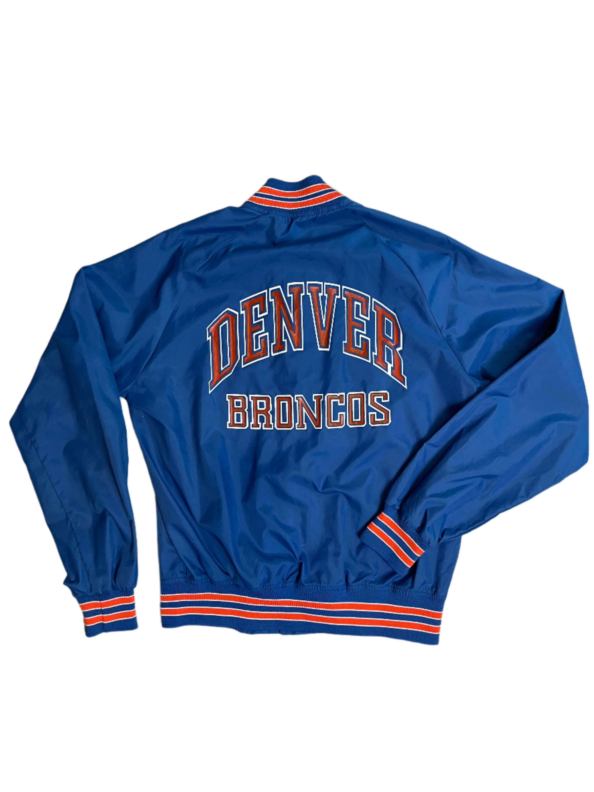 Vintage "Broncos" Blue Wind Breaker Jacket - XL