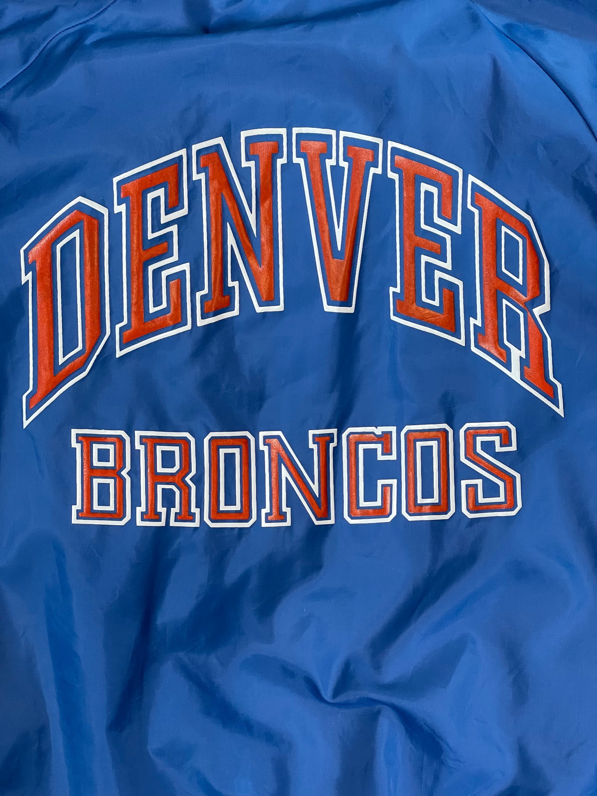 Vintage "Broncos" Blue Wind Breaker Jacket - XL