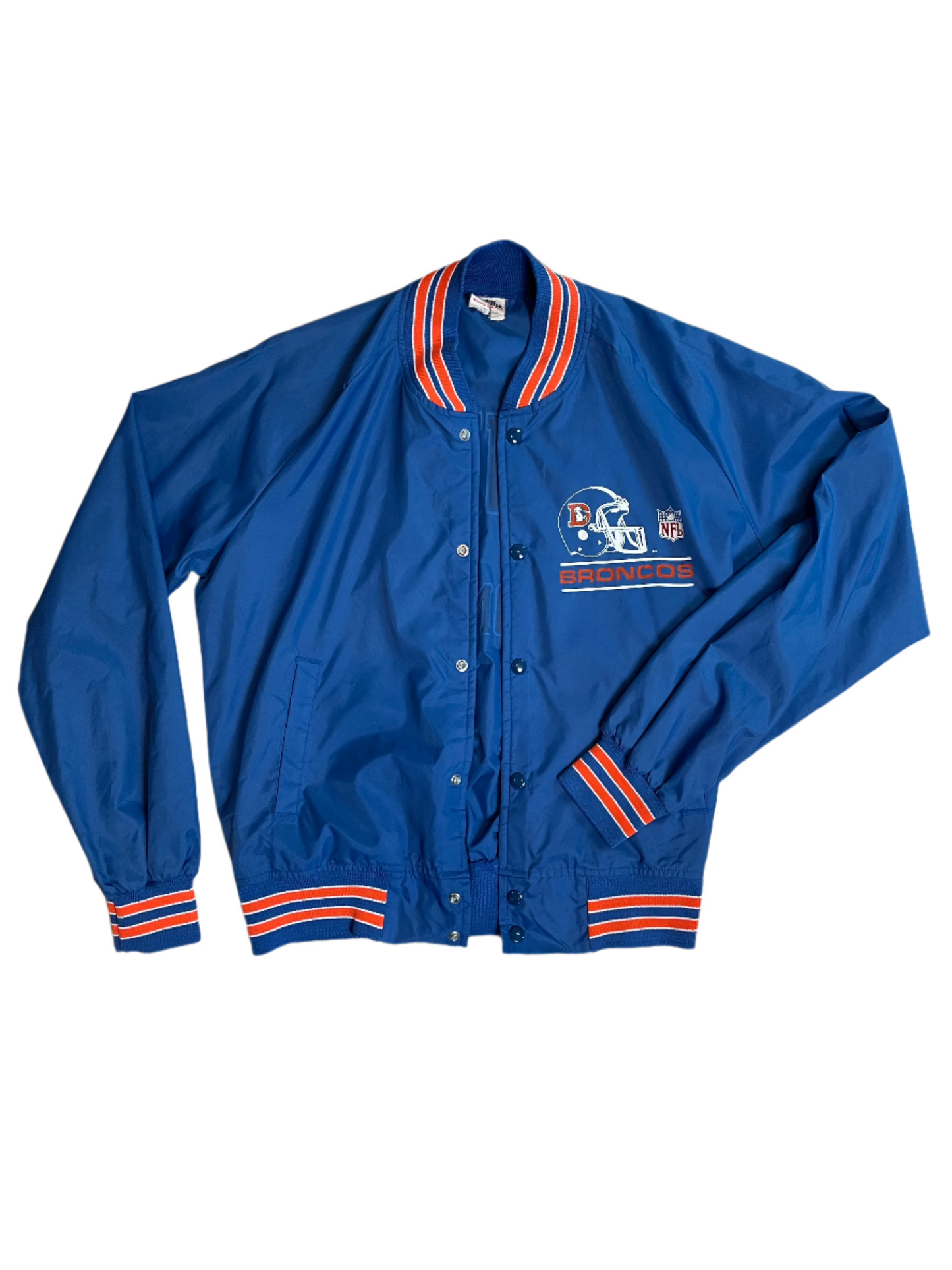 Vintage "Broncos" Blue Wind Breaker Jacket - XL