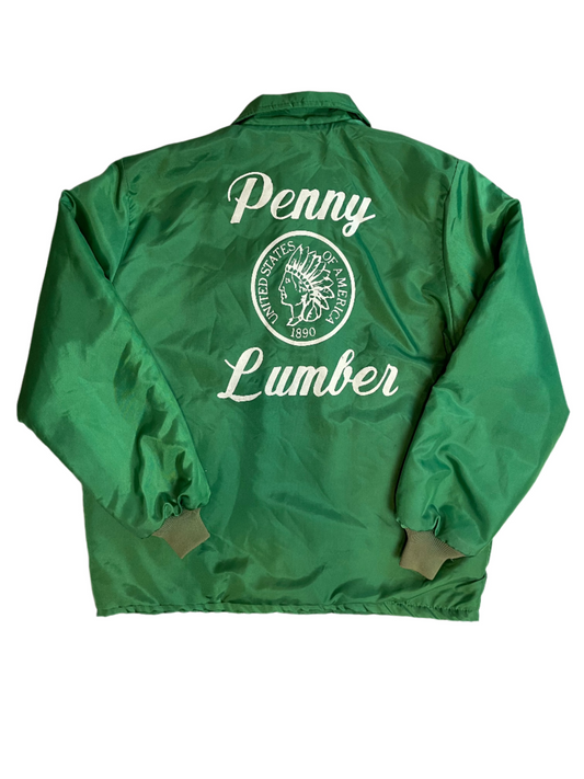 Vintage "Penny Lumber" Green Windbreaker Jacket - 2XL