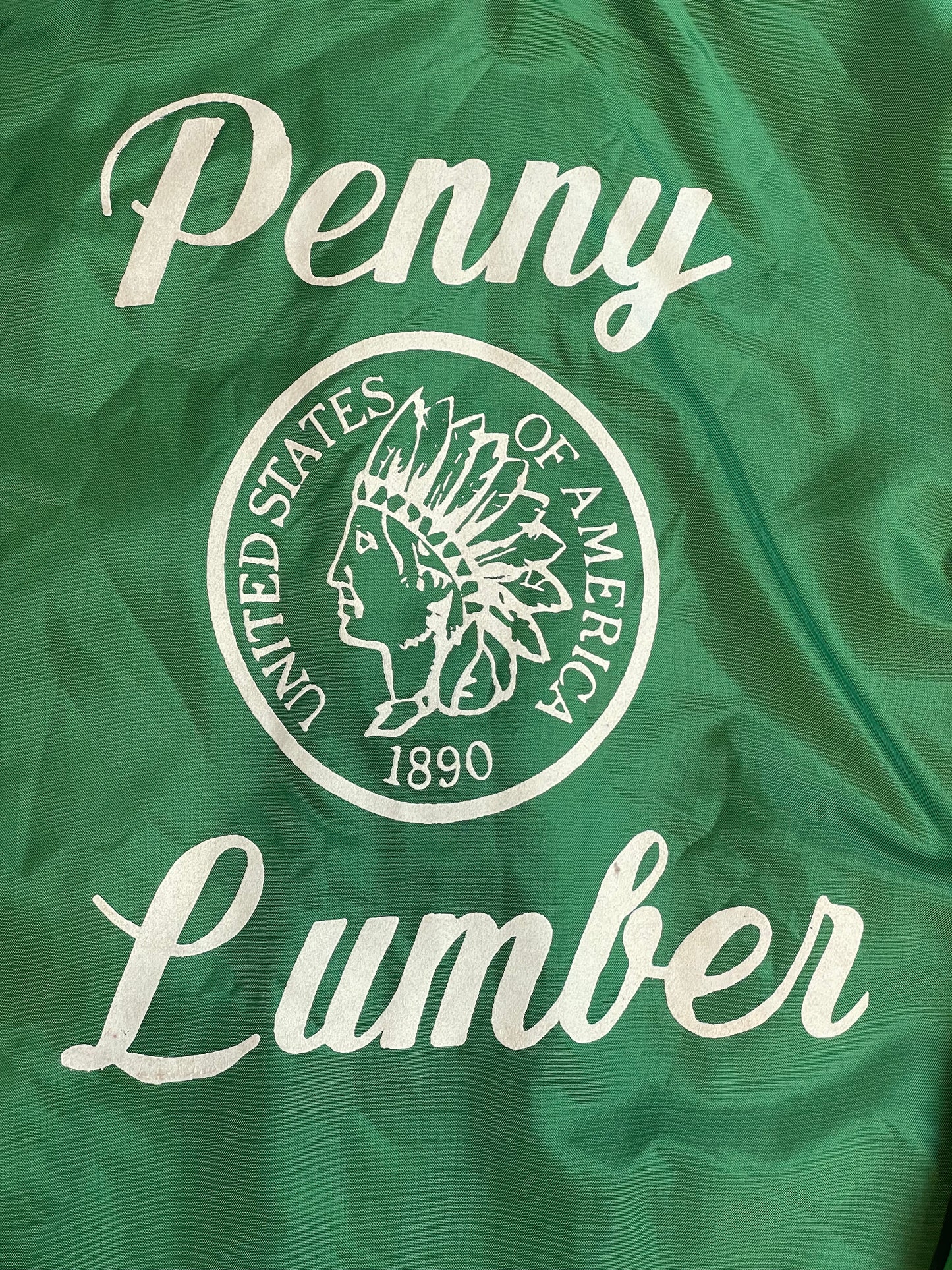 Vintage "Penny Lumber" Green Windbreaker Jacket - 2XL