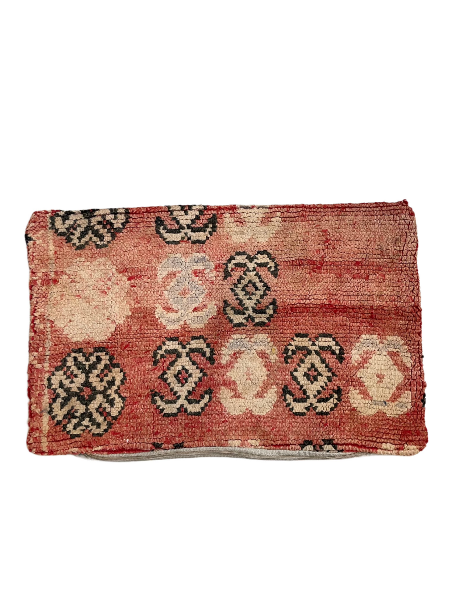 Moroccan Wool Red Carpet Pillowcase w/Abstract Pattern 1.98' x 1.29'