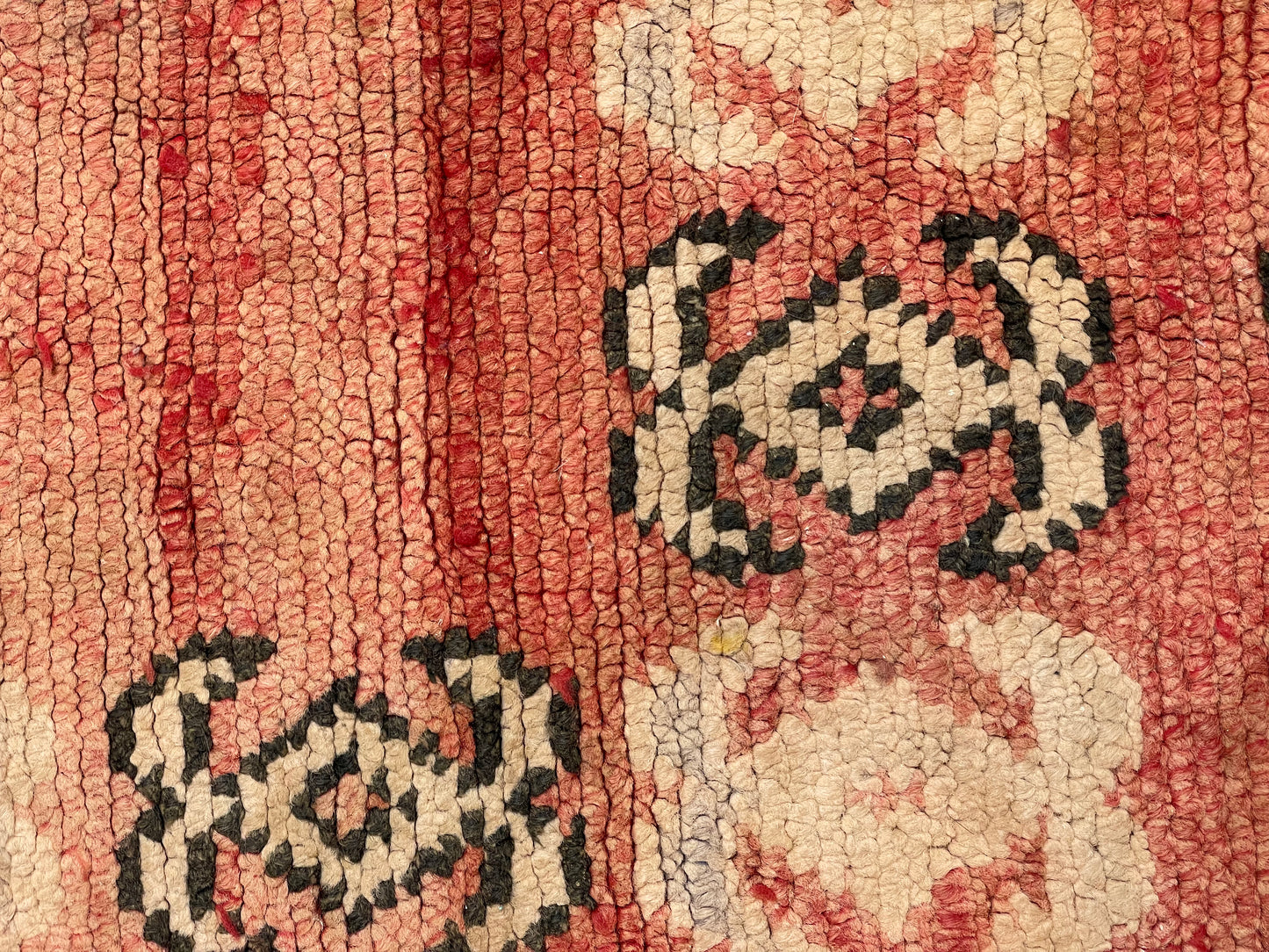 Moroccan Wool Red Carpet Pillowcase w/Abstract Pattern 1.98' x 1.29'