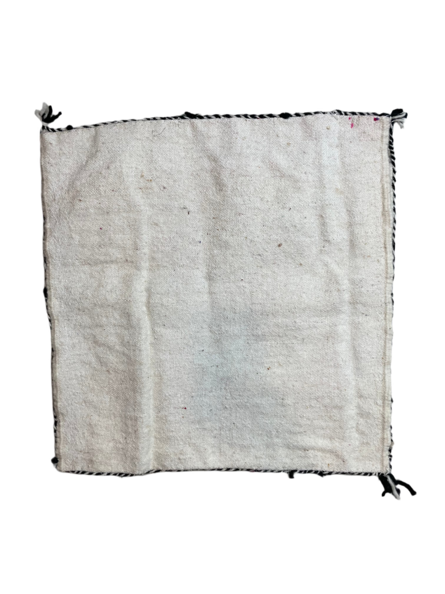 Moroccan Beige Wool Pillowcase w/Neon Colored Accents 1.71' x 1.75'