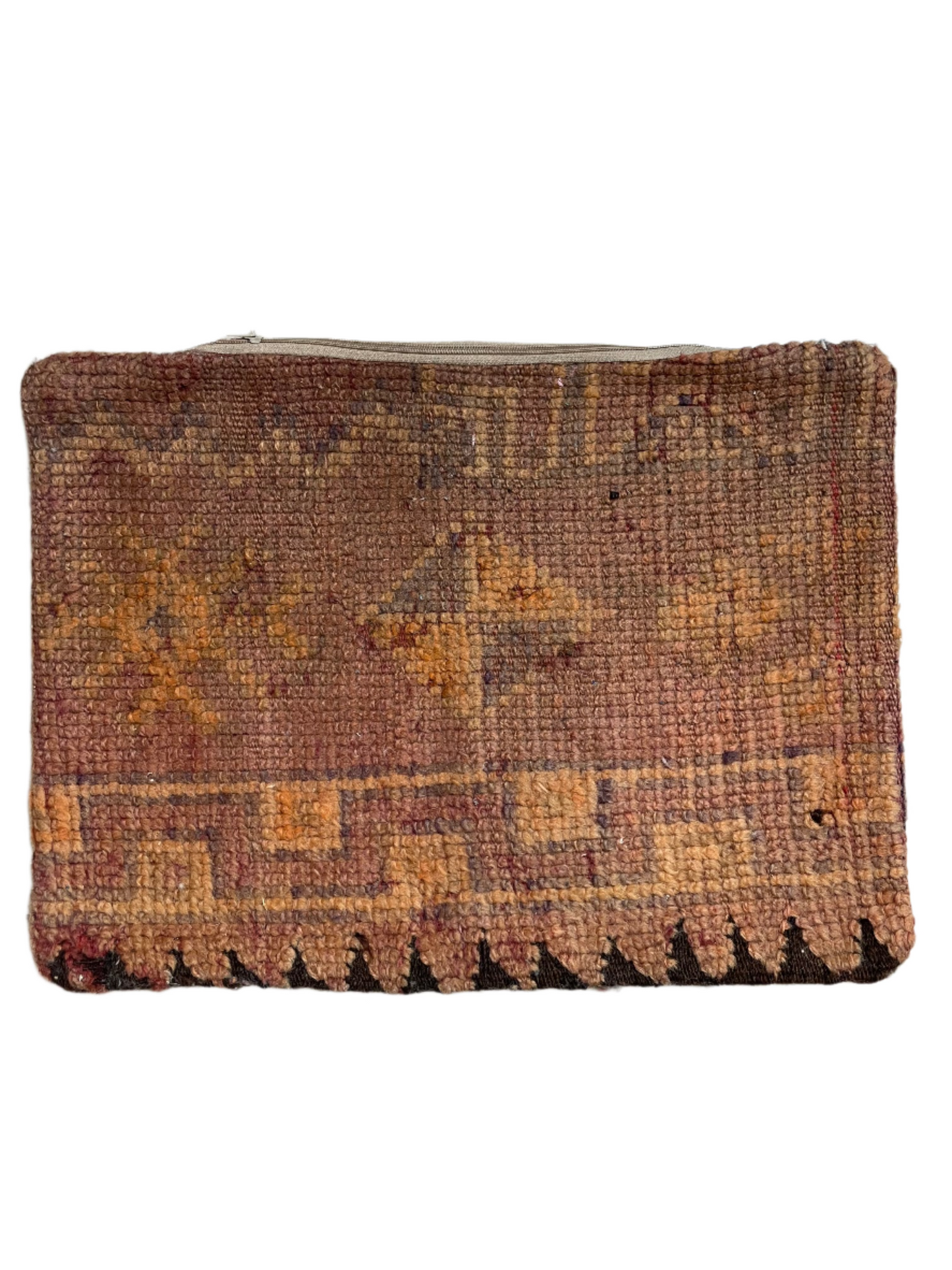 Moroccan Faded Mauve Wool Tapestry Pillowcase 1.67' x 1.25'