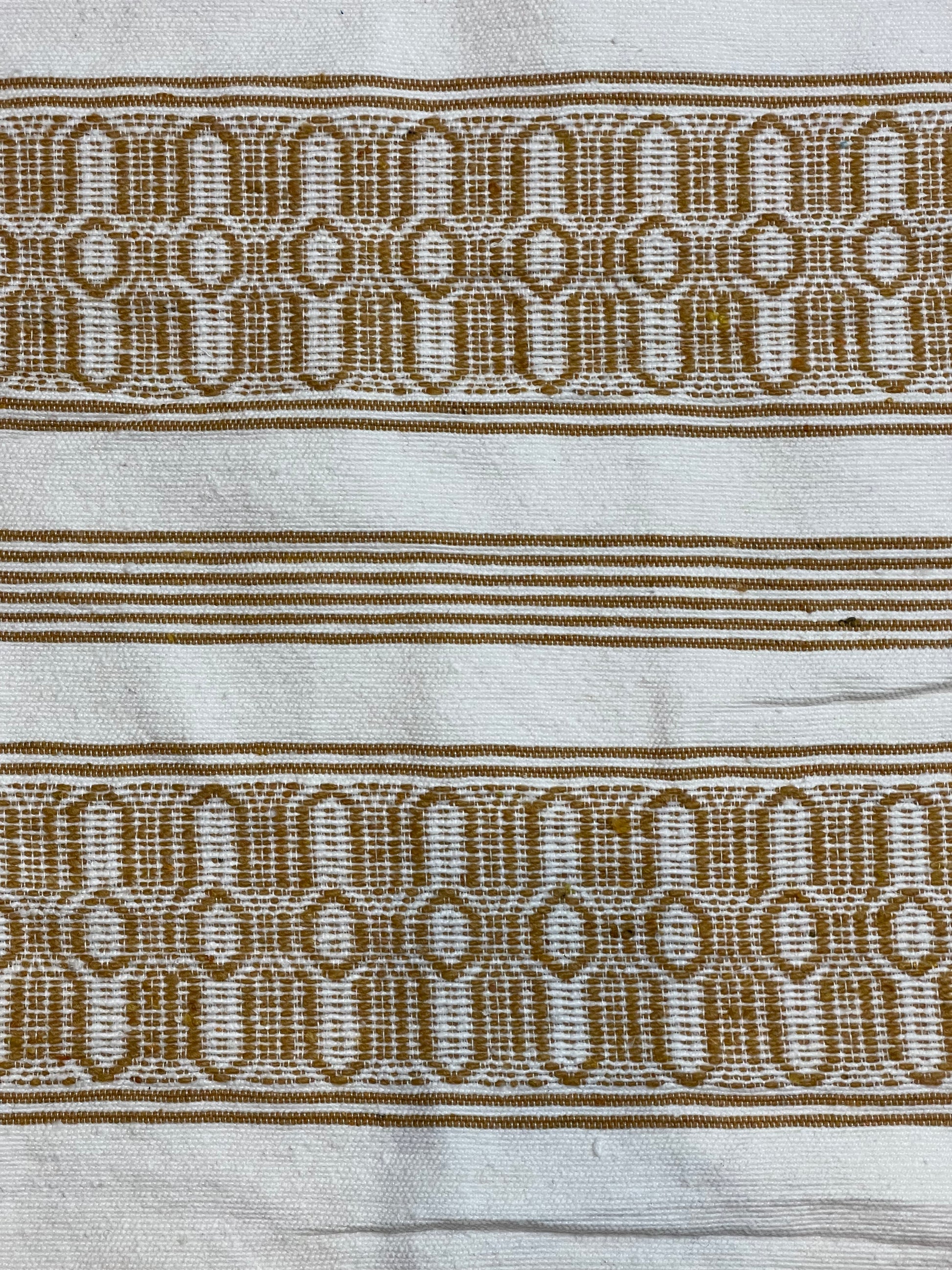 Moroccan Ivory & Gold Wool Tassel Pillowcase 1.63' x 1.54'