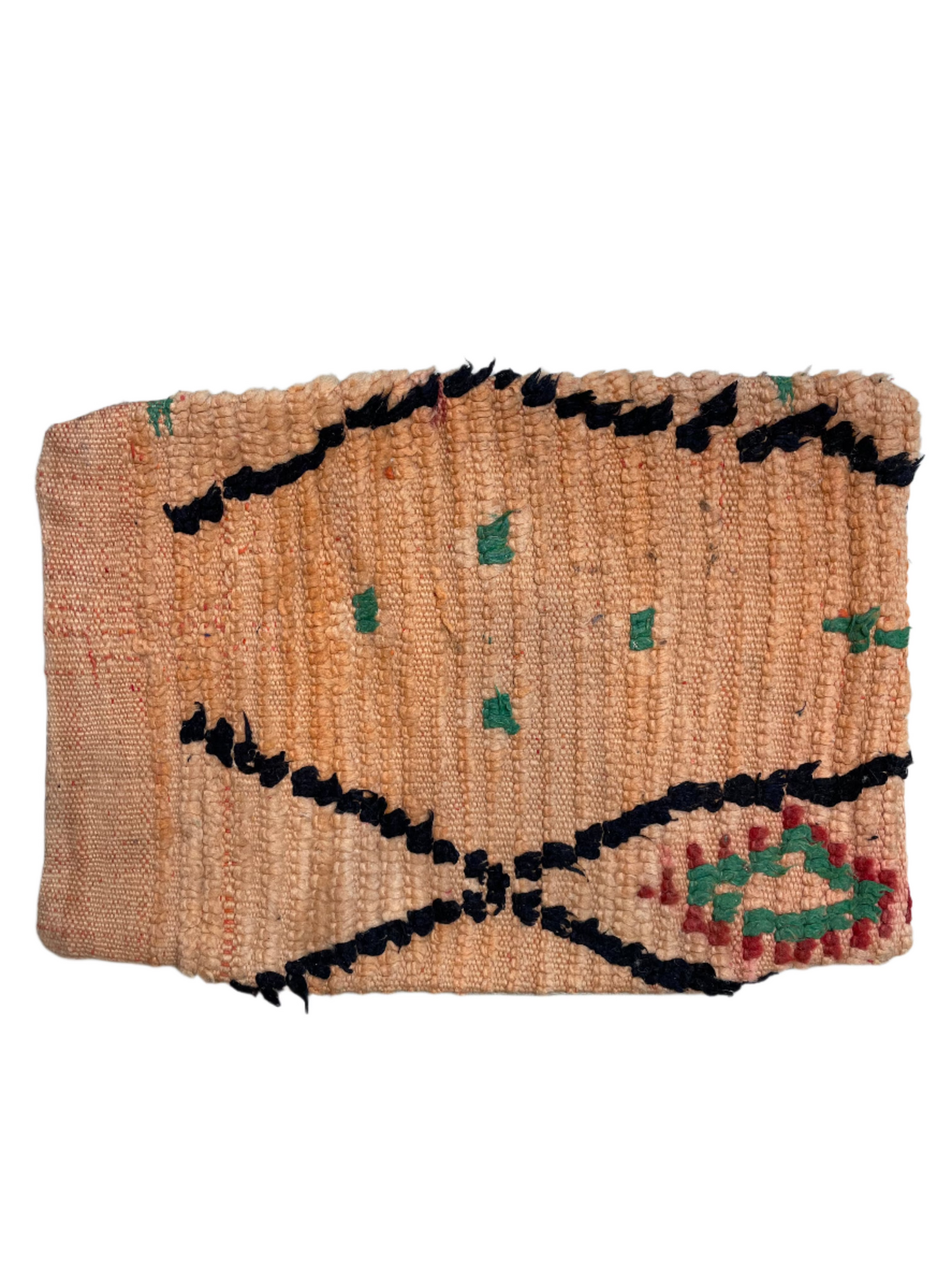 Moroccan Wool Peach Tapestry Pillowcase 1.79' x 1.29'