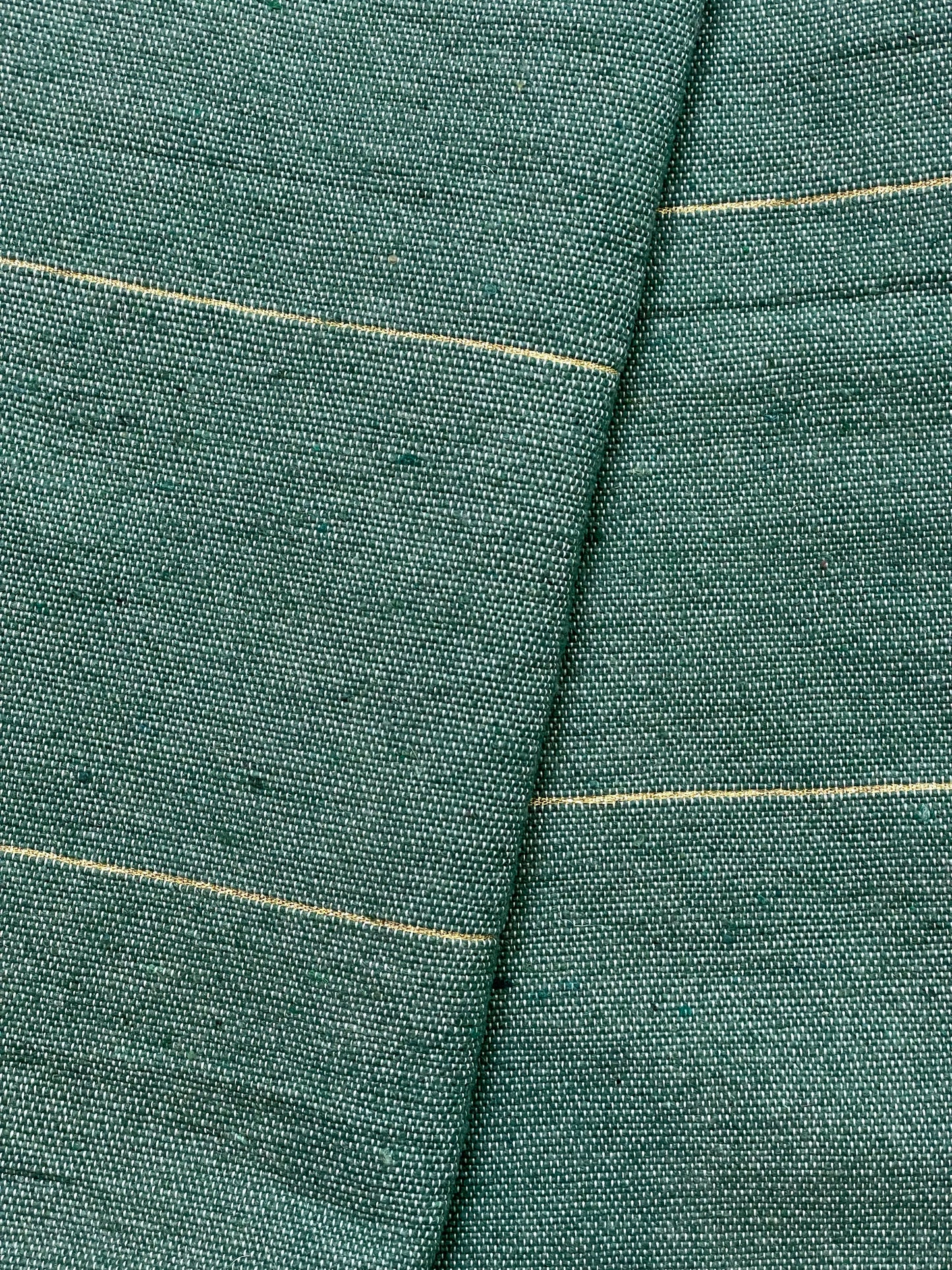 Moroccan Olive Green & Gold Wool Tassel Throw 3.25' x 1.83'