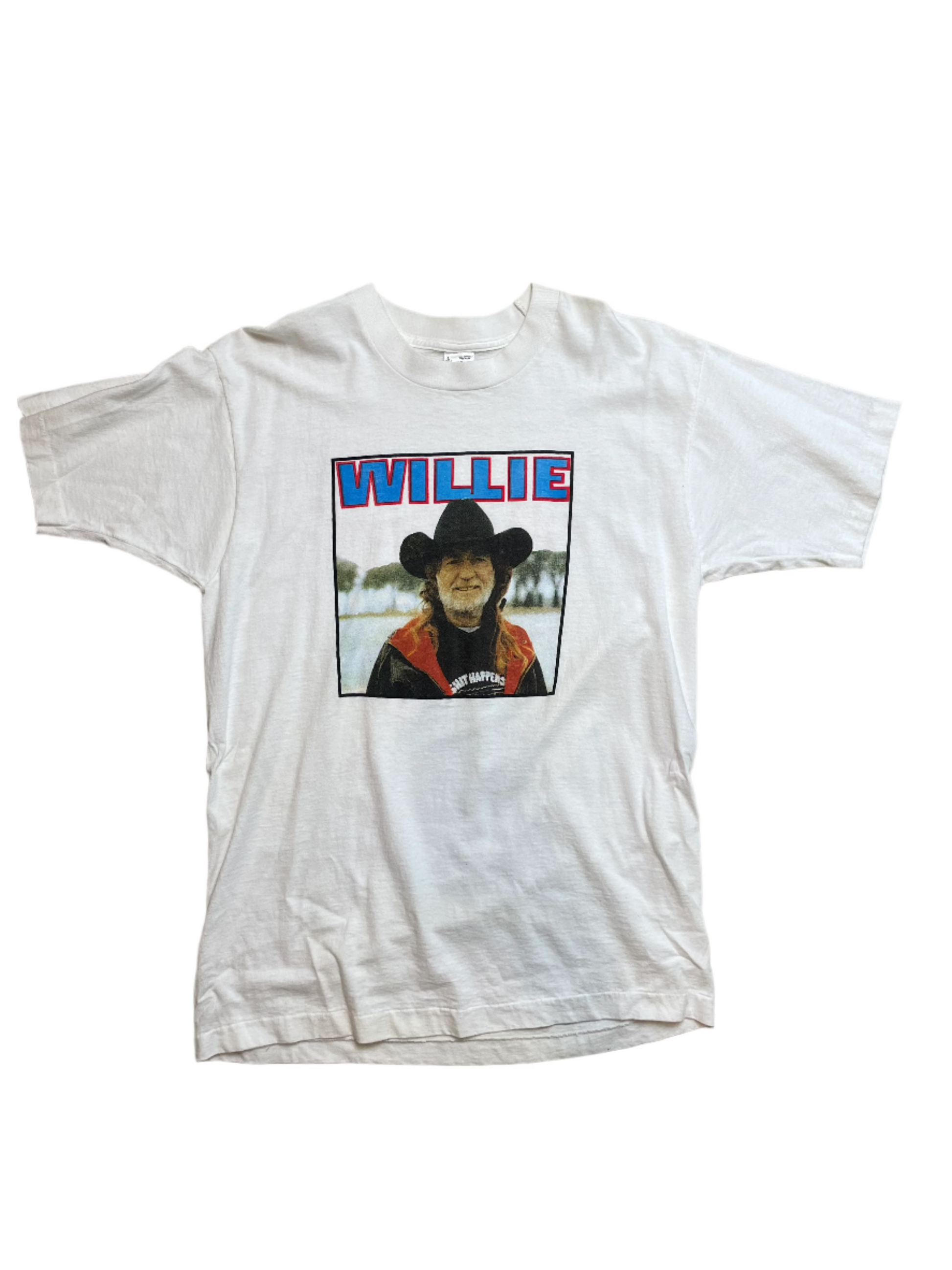 '91 Vintage Willie Nelson IRS Tapes Wht T-Shirt - LRG