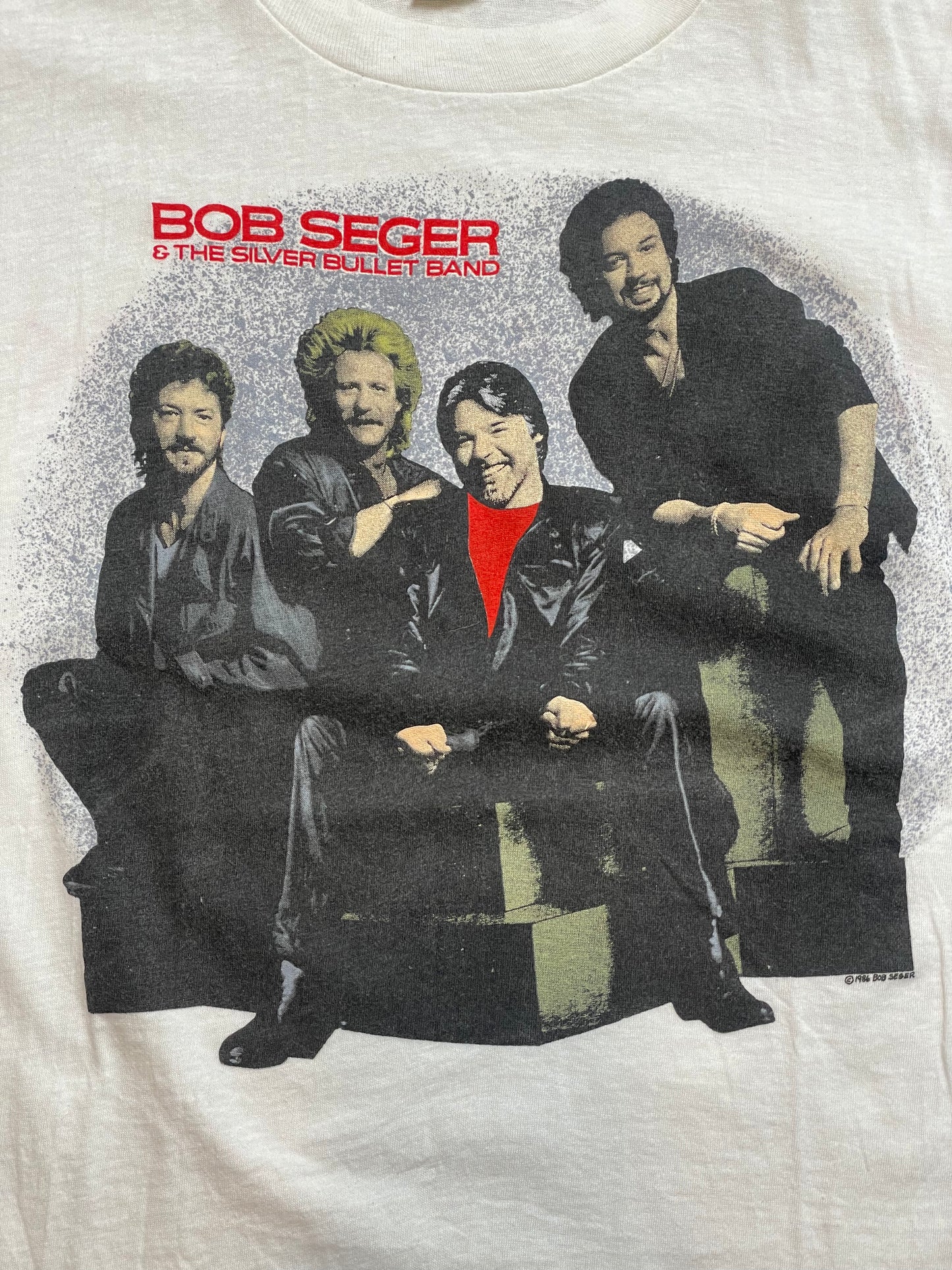 '86 Vintage Bob Seger & The Silver Bullet Band Wht T-Shirt - MED