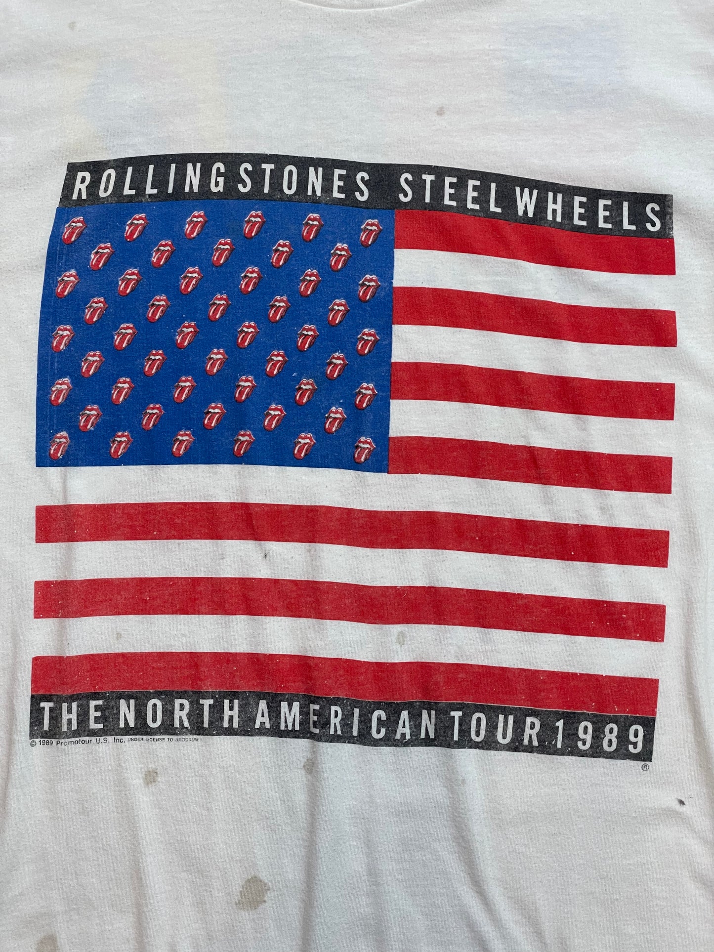 '89 Vintage Rolling Stones "Steel Wheels" Wht T-Shirt - LRG