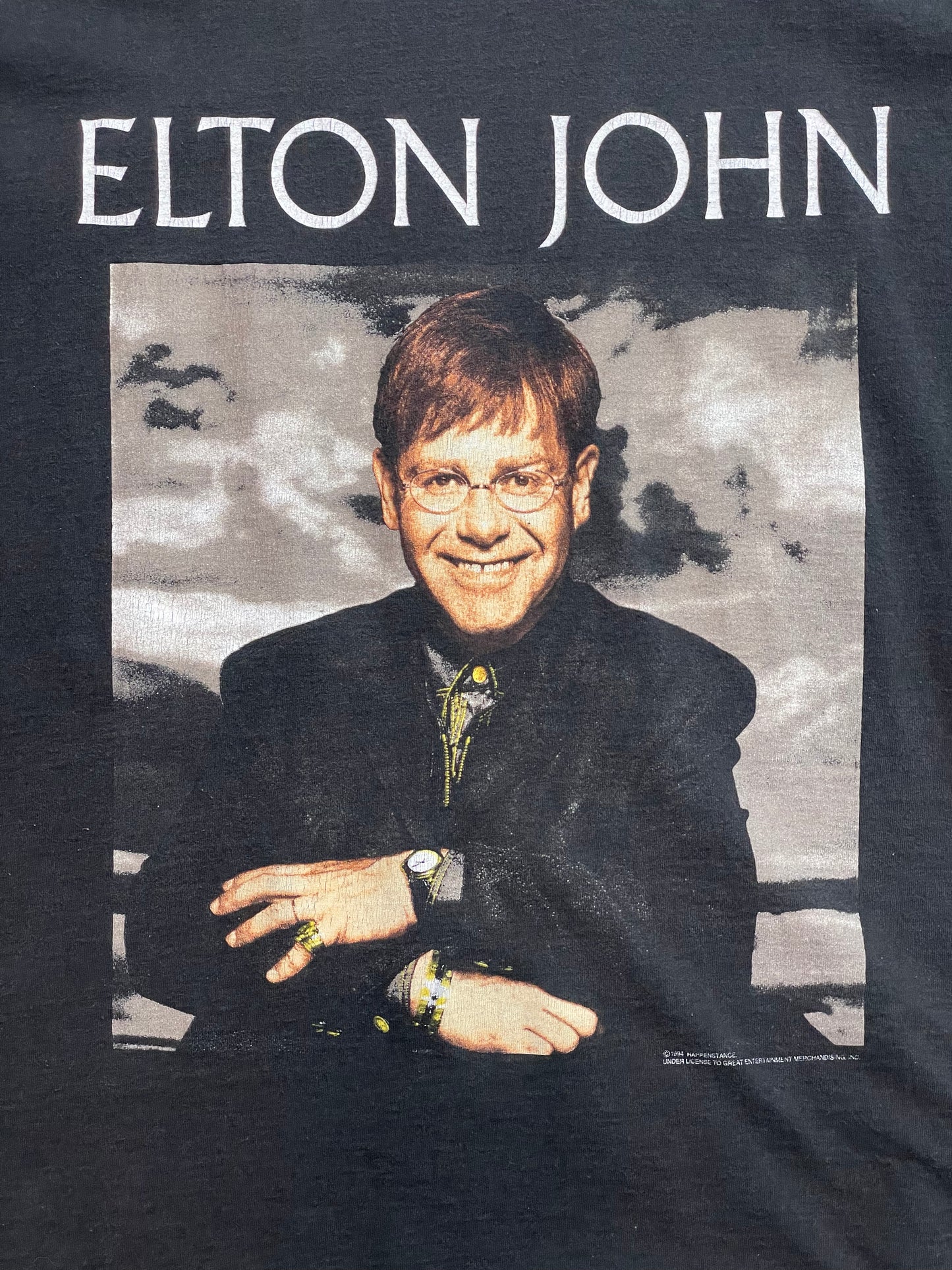 '94 Vintage Elton John Tour Black T-Shirt - XL