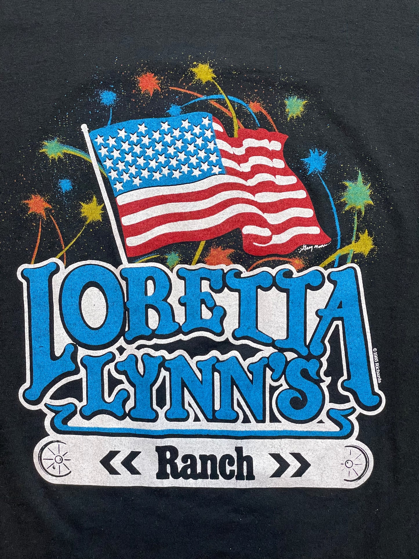 '85 Vintage Loretta Lynn Ranch Blk T-Shirt - MED