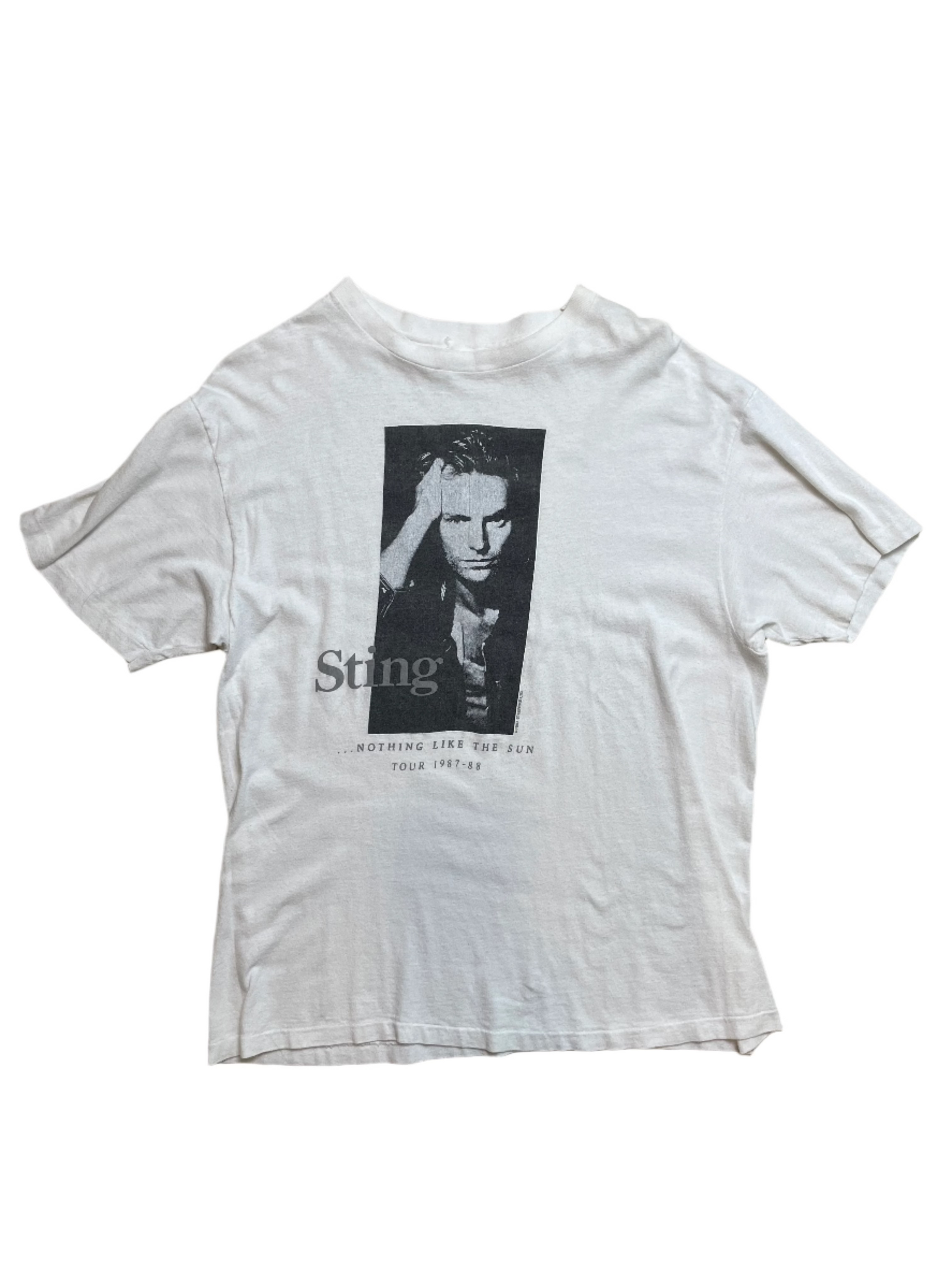 '87-88 Vintage Sting "Nothing Like" Tour White T-Shirt - LRG/XL