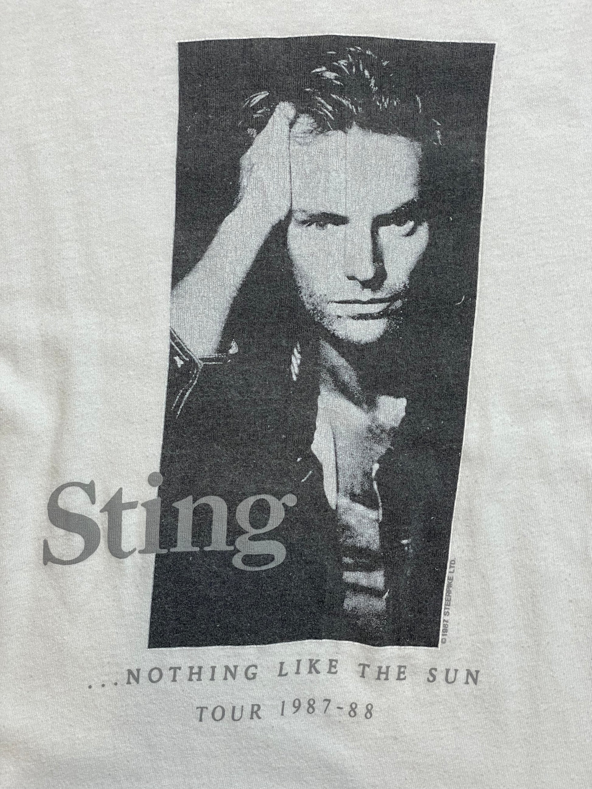 '87-88 Vintage Sting "Nothing Like" Tour White T-Shirt - LRG/XL