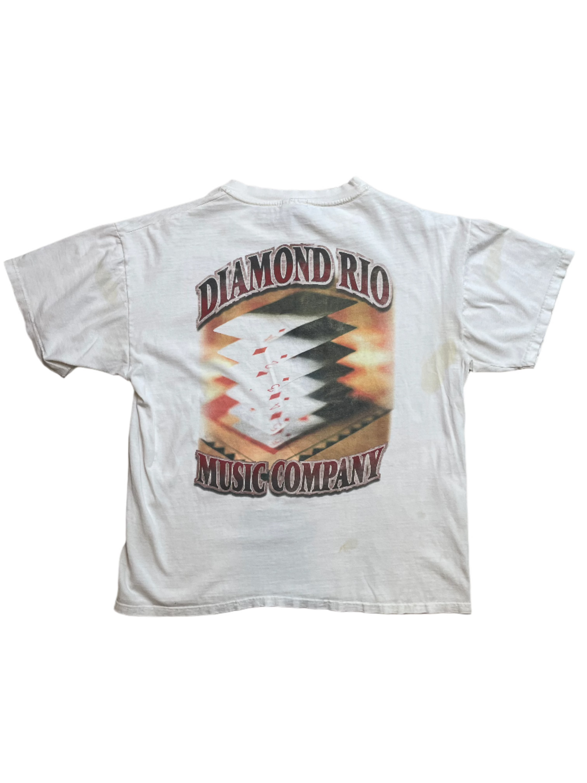 '90s Vintage Diamond Rio White T-Shirt - XL