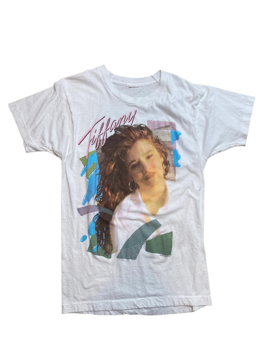 '89 Vintage Tiffany Headliner White T-Shirt - MED