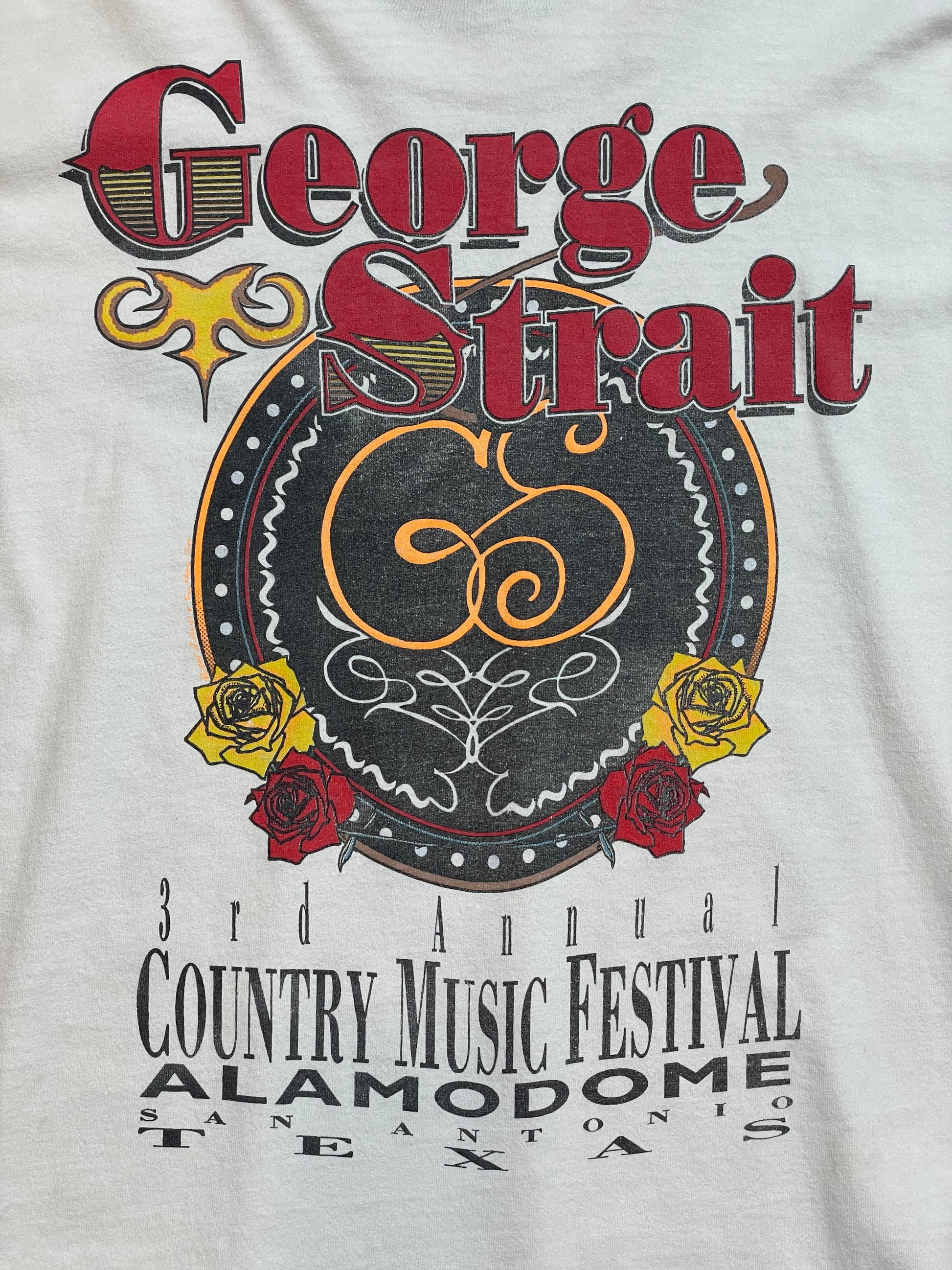 '99 Vintage George Strait CMF White T-Shirt - 2XL