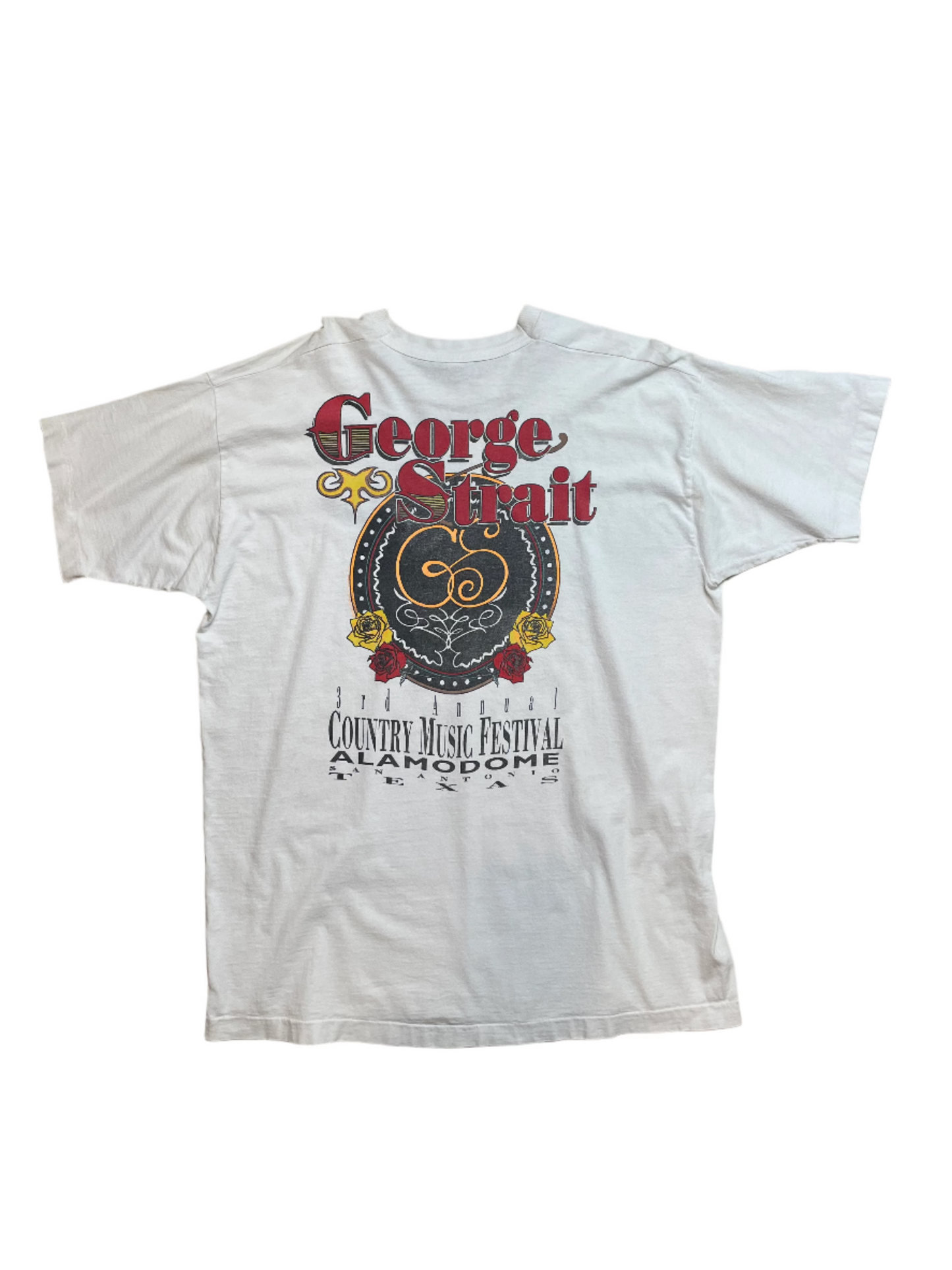 '99 Vintage George Strait CMF White T-Shirt - 2XL