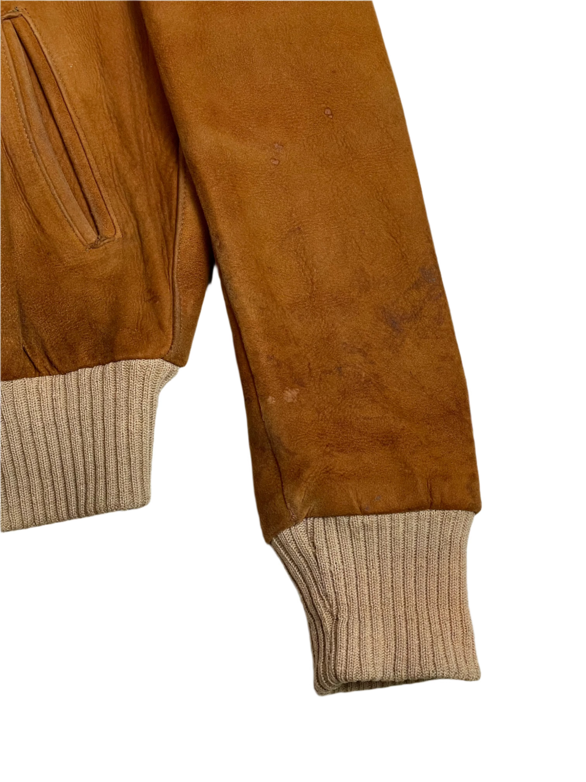 *AS-IS* '50s Vintage Camel Suede Quilon Jacket - XL