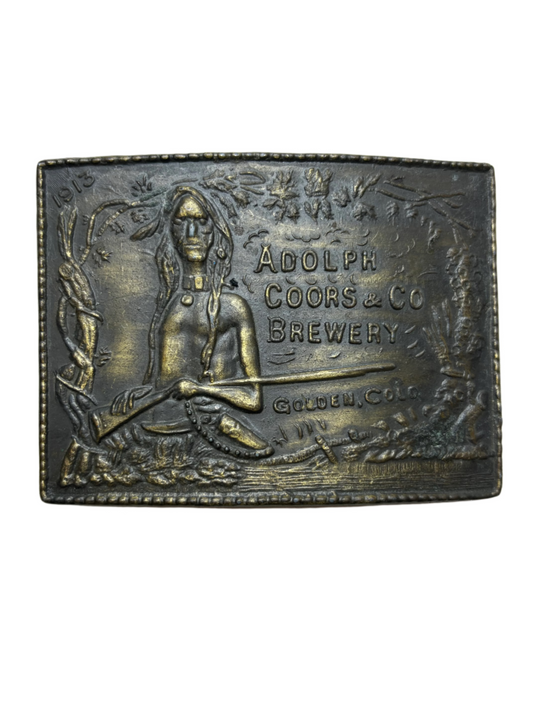 Vintage Large Bronze Adolph Coors & Co Buckle