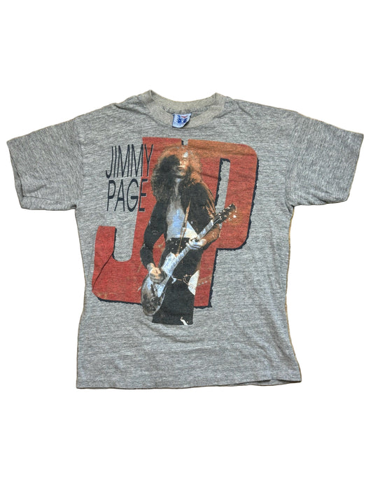 1988 Vintage Grey Jimmy Page T-Shirt - SML