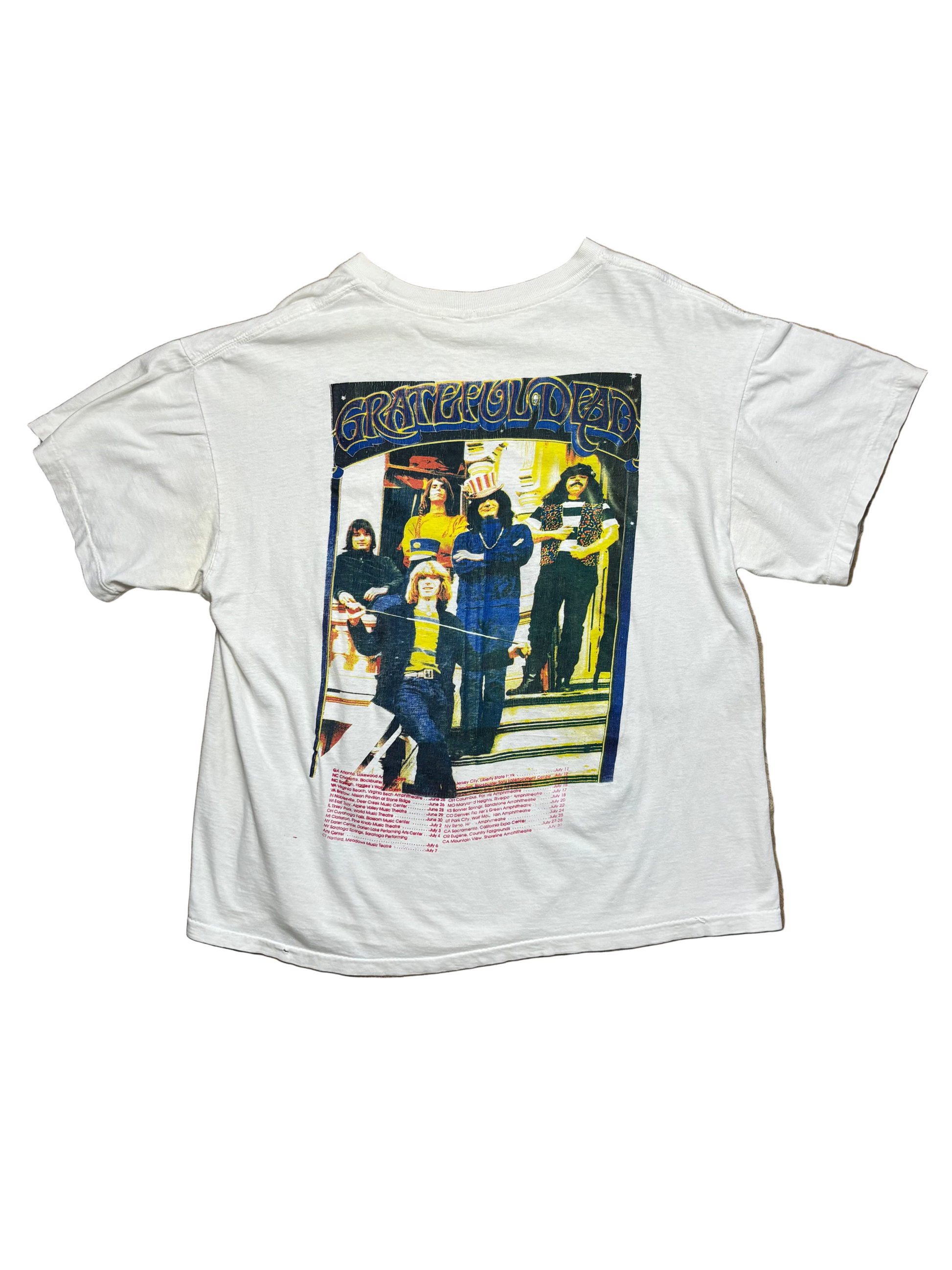 1995 Vintage White Jerry Garcia "Fare Thee Well" Las Vegas T-Shirt - LRG