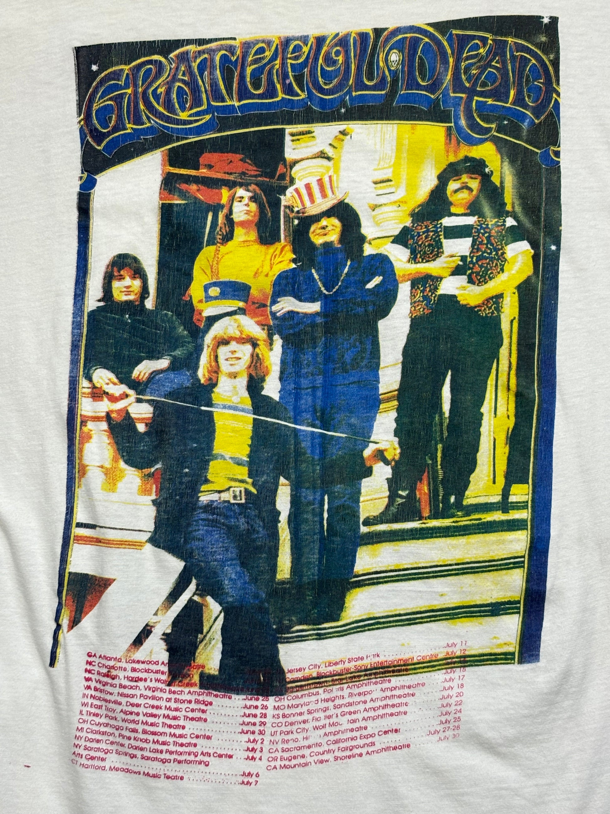 1995 Vintage White Jerry Garcia "Fare Thee Well" Las Vegas T-Shirt - LRG