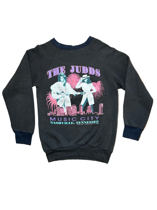 1991 Vintage Black The Judds Farewell "Love Can Build a Bridge" Tour Sweatshirt - SML