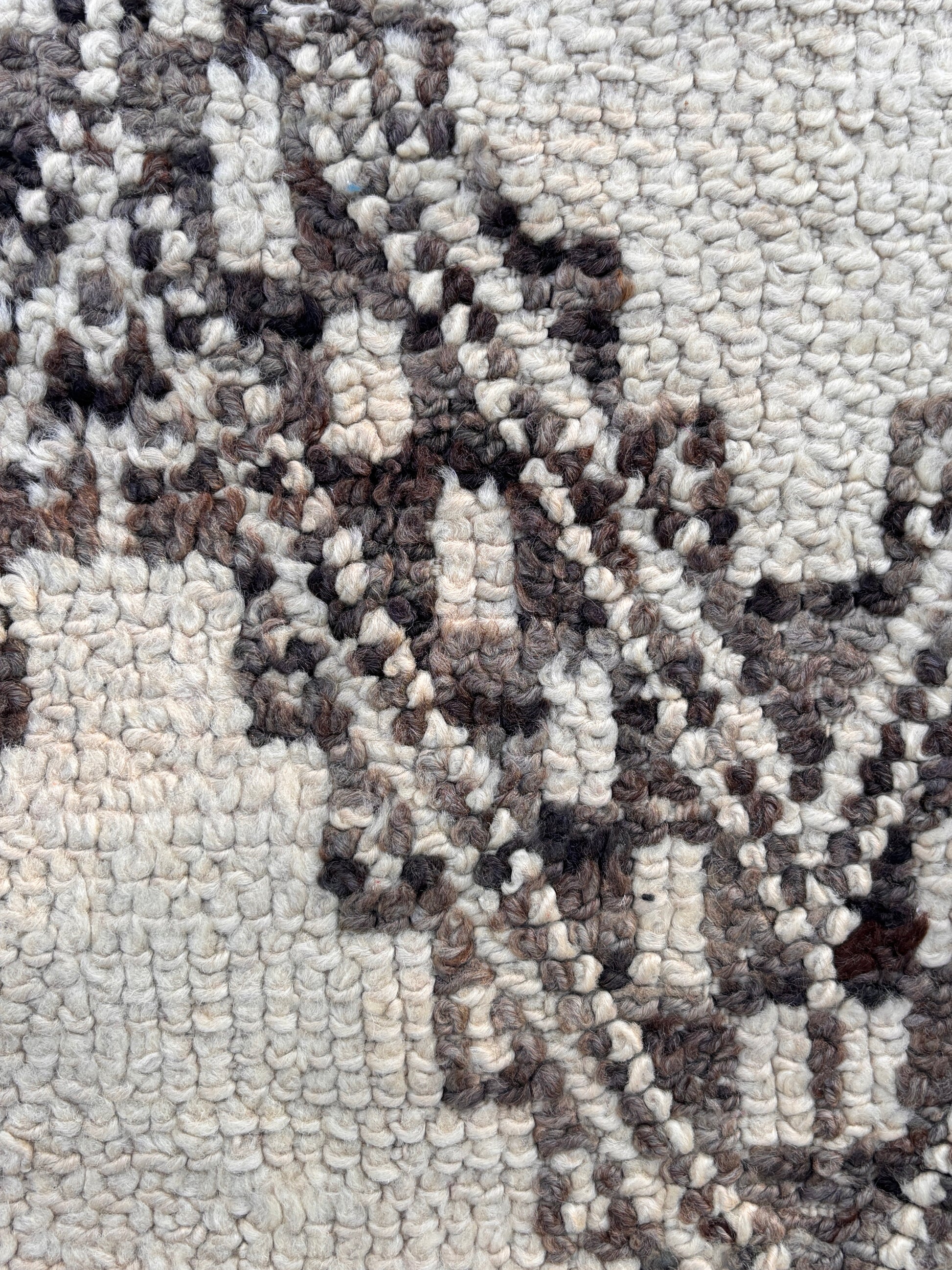 Moroccan Beige Wool Tapestry Pillowcase 1.5' x 1.5'