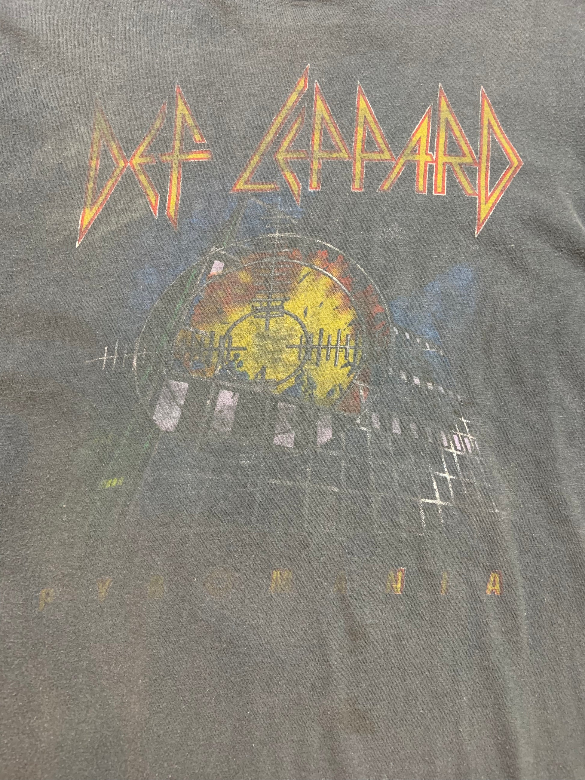 1983 Vintage Def Leppard Pyromania Black T-Shirt - SM