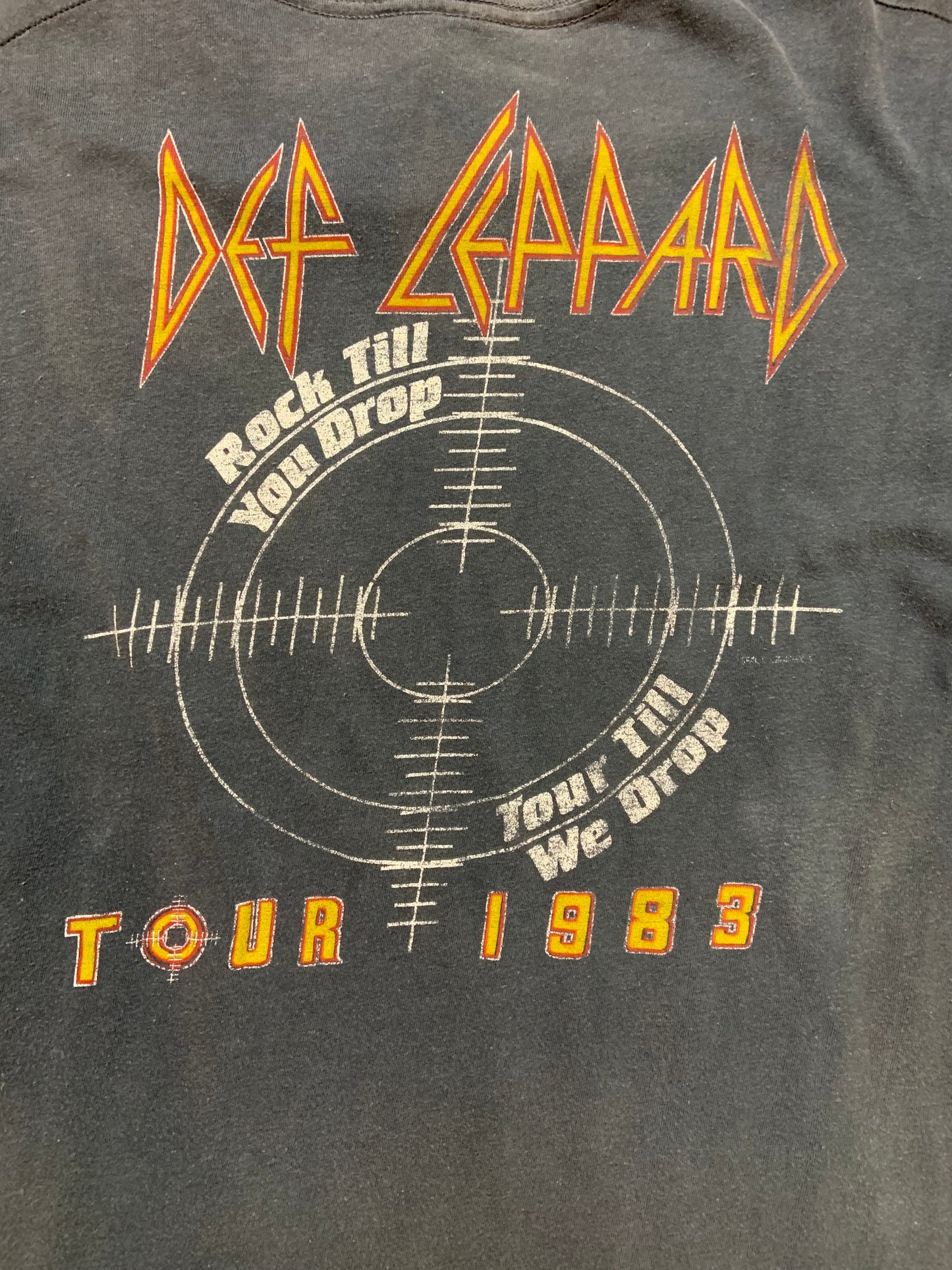 1983 Vintage Def Leppard Pyromania Black T-Shirt - SM